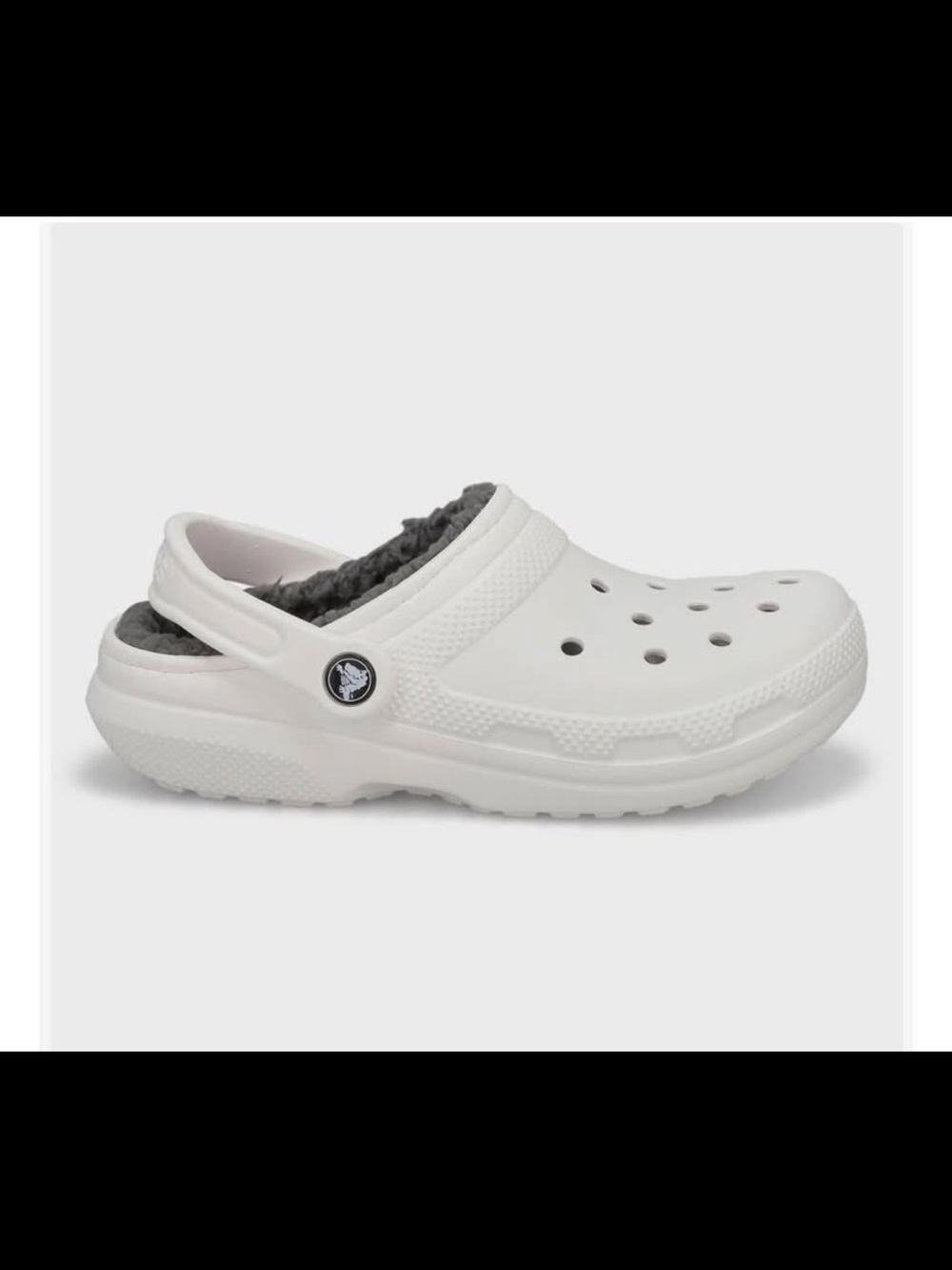 Crocs White Faux-Fur Lined Clog